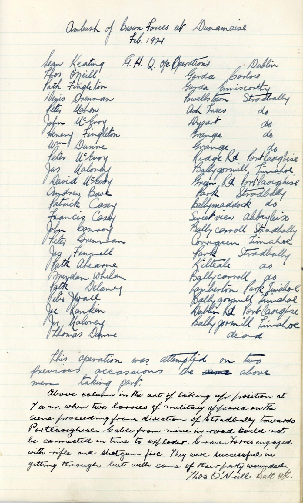 A16 1 Battalion Laois Brigade pg 18