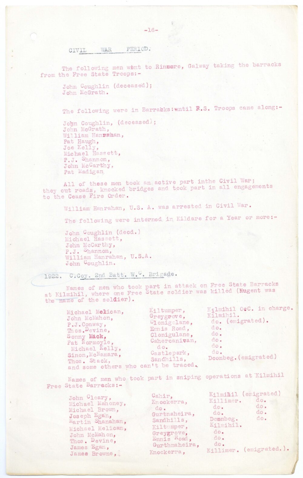 A24 West Clare Brigade 72