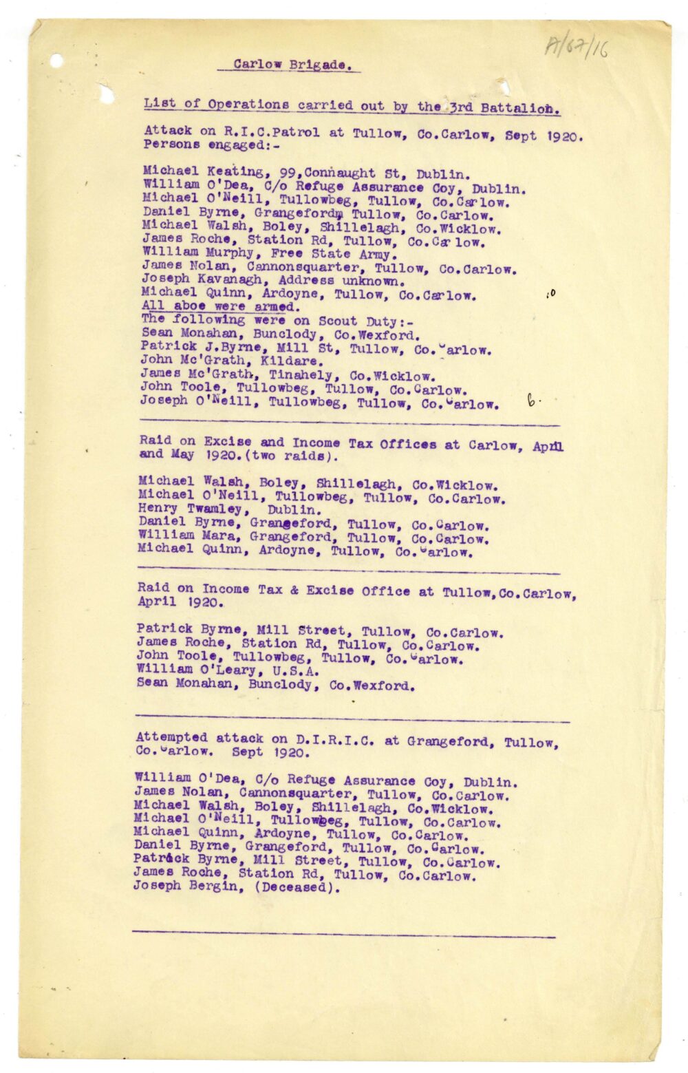 A67 Carlow Brigade 17