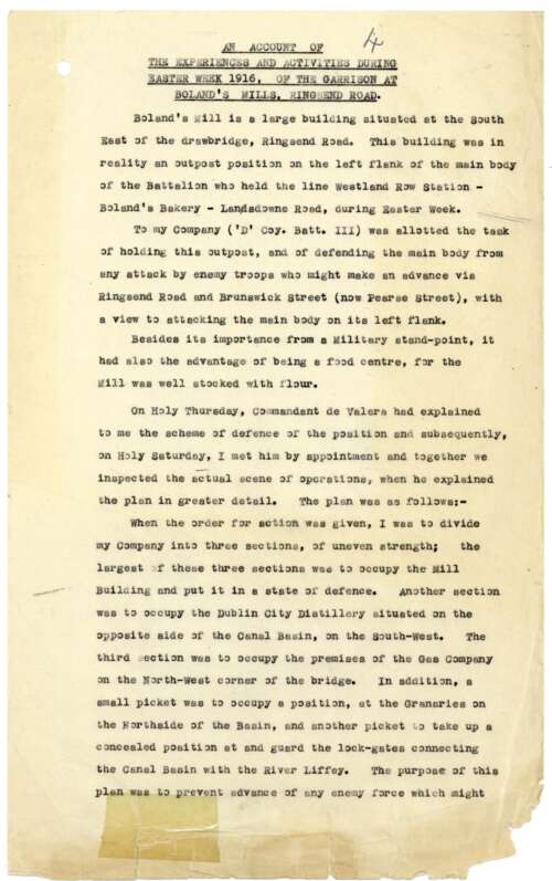 Boland's Mills 1916 - Statement of activities (RO14)